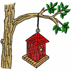 Bird Houses Embroidery Design 8 Bird Houses Embroidery Design 8